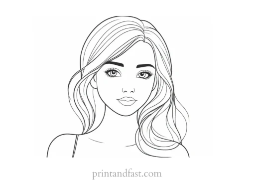 cute coloring page for girls