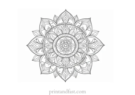 cute coloring page for mandalas