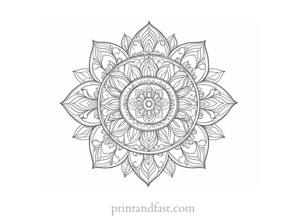 cute coloring page for mandalas