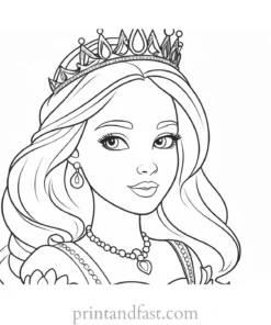 cute coloring page for princesses