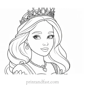 cute coloring page for princesses