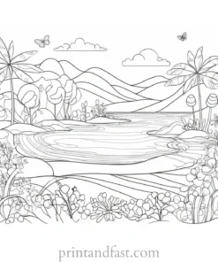 cute coloring page for relaxation