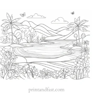 cute coloring page for relaxation