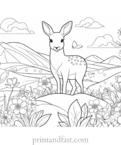 cute coloring page for spring