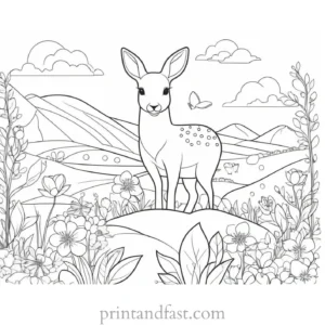 cute coloring page for spring