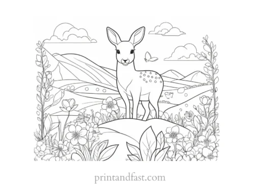 cute coloring page for spring