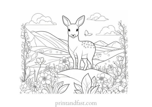 cute coloring page for spring