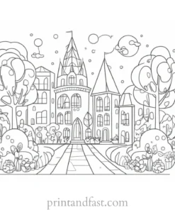 cute coloring page for stress relief