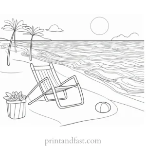 cute coloring page for summer