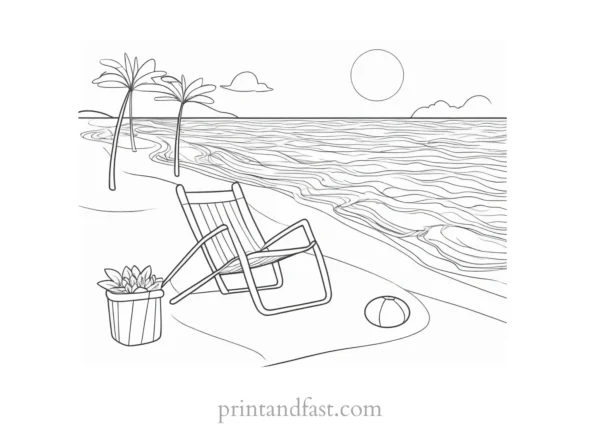 cute coloring page for summer