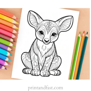 cute coloring page for wildlife