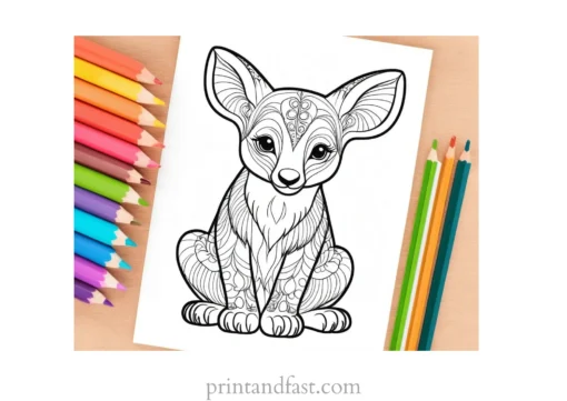 cute coloring page for wildlife