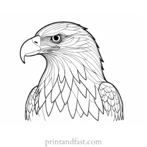 cute eagle coloring page