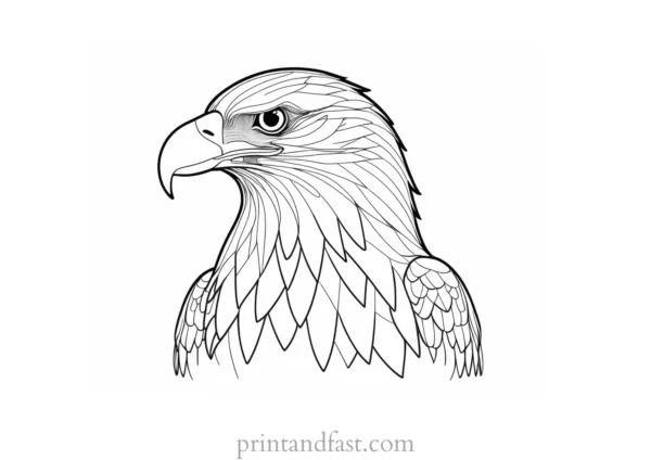 cute eagle coloring page