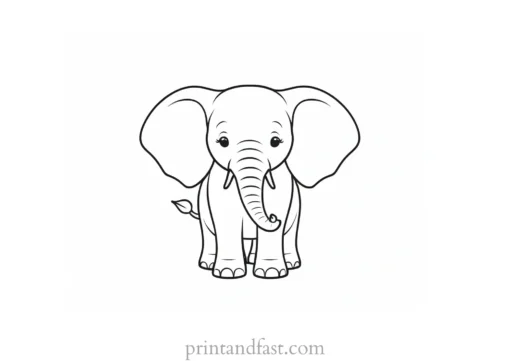 cute elephant coloring page