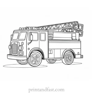 cute fire truck coloring page