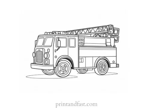 cute fire truck coloring page