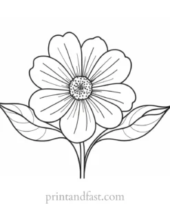 cute flower coloring page