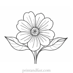 cute flower coloring page