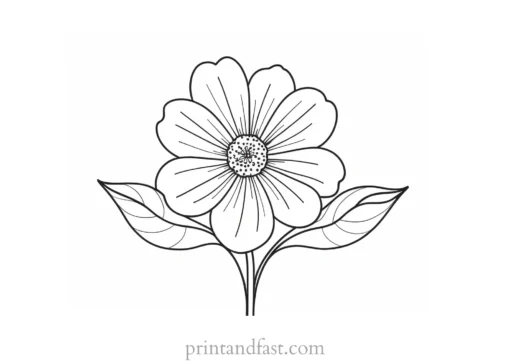 cute flower coloring page