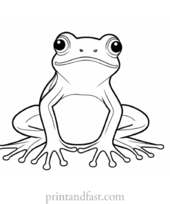 cute frog coloring page