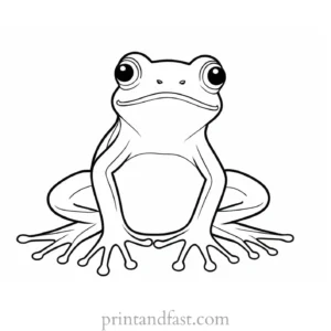 cute frog coloring page