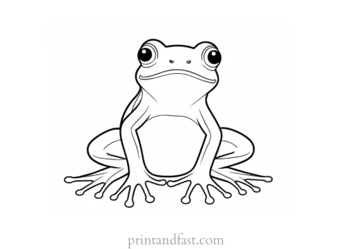 cute frog coloring page