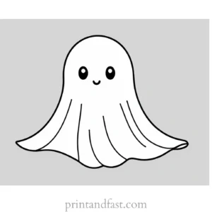 cute ghost coloring page