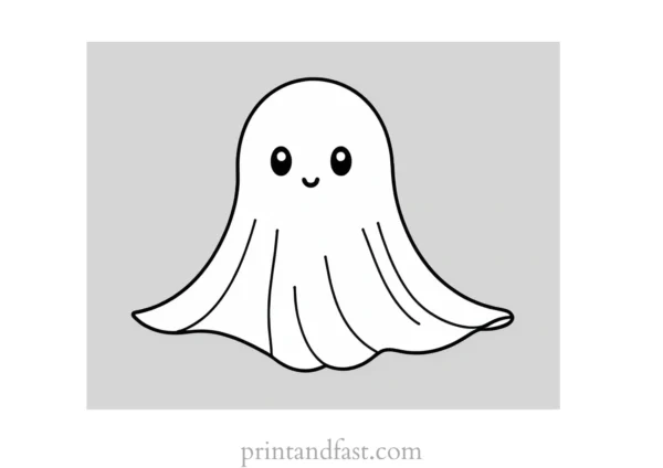 cute ghost coloring page