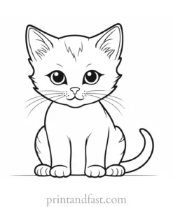 cute kitten coloring page