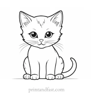 cute kitten coloring page