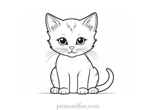 cute kitten coloring page