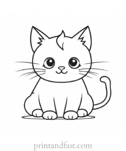 cute kitty coloring page