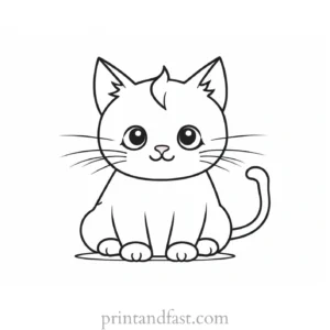 cute kitty coloring page