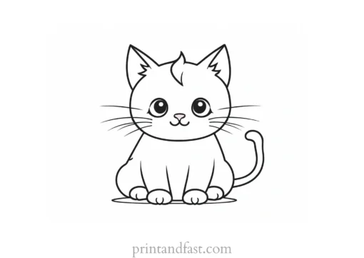 cute kitty coloring page