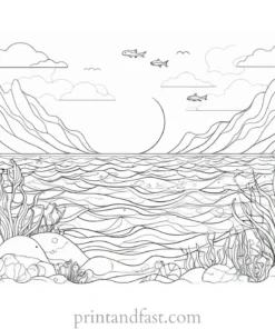 cute ocean coloring page