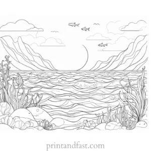 cute ocean coloring page