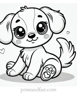 cute puppy coloring page