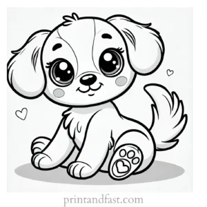 cute puppy coloring page