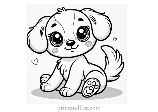 cute puppy coloring page