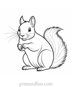 cute squirrel coloring page