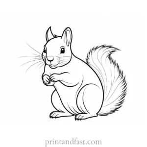 cute squirrel coloring page