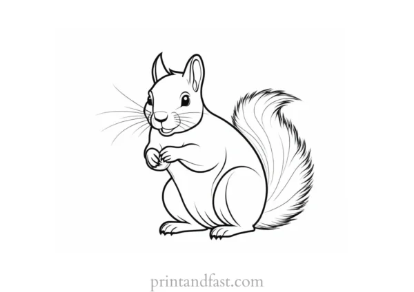 cute squirrel coloring page