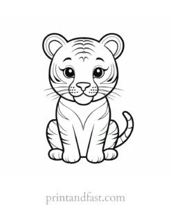 cute tiger coloring page