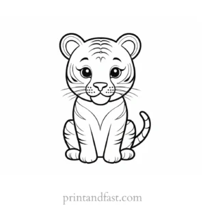 cute tiger coloring page