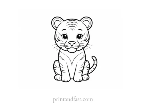 cute tiger coloring page