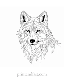 cute wolf coloring picture