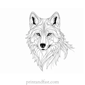 cute wolf coloring picture