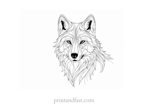 cute wolf coloring picture