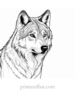 cute wolf coloring sheet